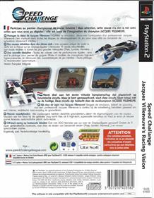 Speed Challenge: Jacques Villeneuve's Racing Vision - Box - Back Image