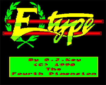 E Type - Screenshot - Game Title Image