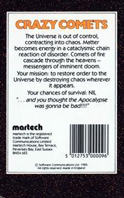 Crazy Comets - Box - Back Image