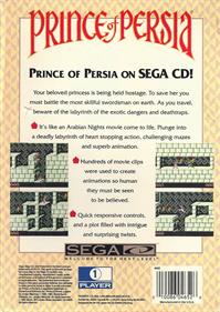 Prince of Persia - Box - Back Image