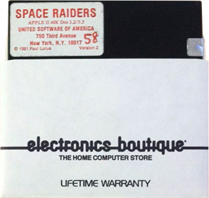 Space Raiders (United Software of America) - Disc Image