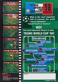 Tecmo World Cup '98 - Advertisement Flyer - Back Image