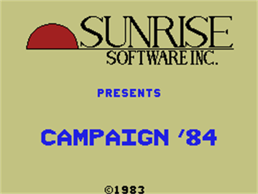 Campaign '84 - Screenshot - Game Title Image