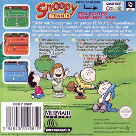 Snoopy Tennis - Box - Back Image