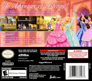 Barbie and the Three Musketeers - Box - Back Image