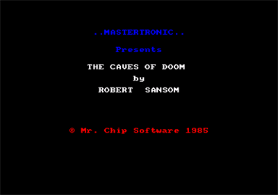 Caves of Doom - Screenshot - Game Title Image