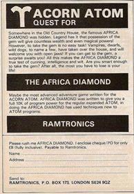 Africa Diamond - Advertisement Flyer - Front Image