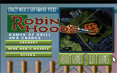 Crazy Nick's Software Picks: Robin Hood's Games of Skill and Chance: Archery, Nine Men's Morris & Sticks - Screenshot - Game Title Image