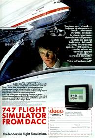 747 Flight Simulator - Advertisement Flyer - Front Image