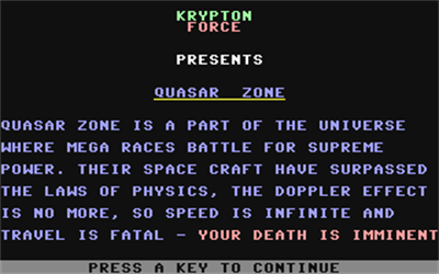 Quasar Zone - Screenshot - Game Title Image