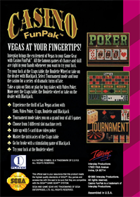 Casino FunPak - Box - Back Image