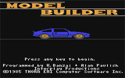 Model Builder - Screenshot - Game Title Image