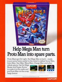 Mega Man 5 - Advertisement Flyer - Front Image