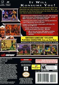 Mortal Kombat: Deception - Box - Back Image