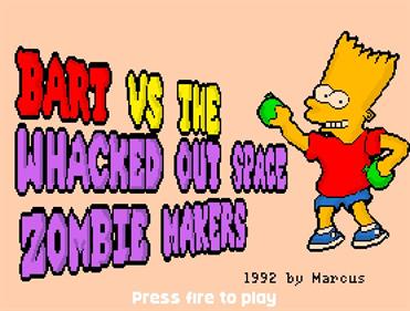 Bart vs. the Whacked out Space Zombie Makers - Screenshot - Game Title Image