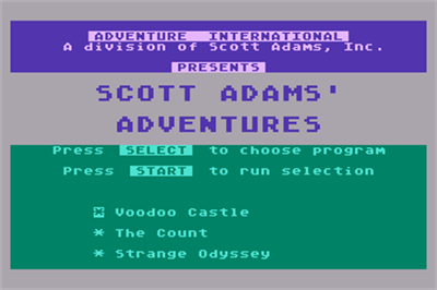 Adventure 4-5-6 - Screenshot - Game Select Image