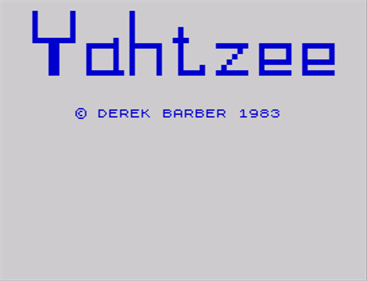 Yahtzee (Spectre) - Screenshot - Game Title Image
