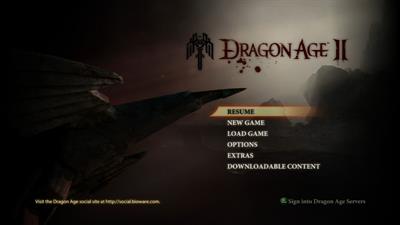 Dragon Age II - Screenshot - Game Select Image
