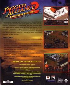 Jagged Alliance 2: Unfinished Business - Box - Back Image
