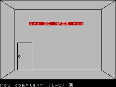 3D Maze (Phipps Associates) - Screenshot - Game Title Image