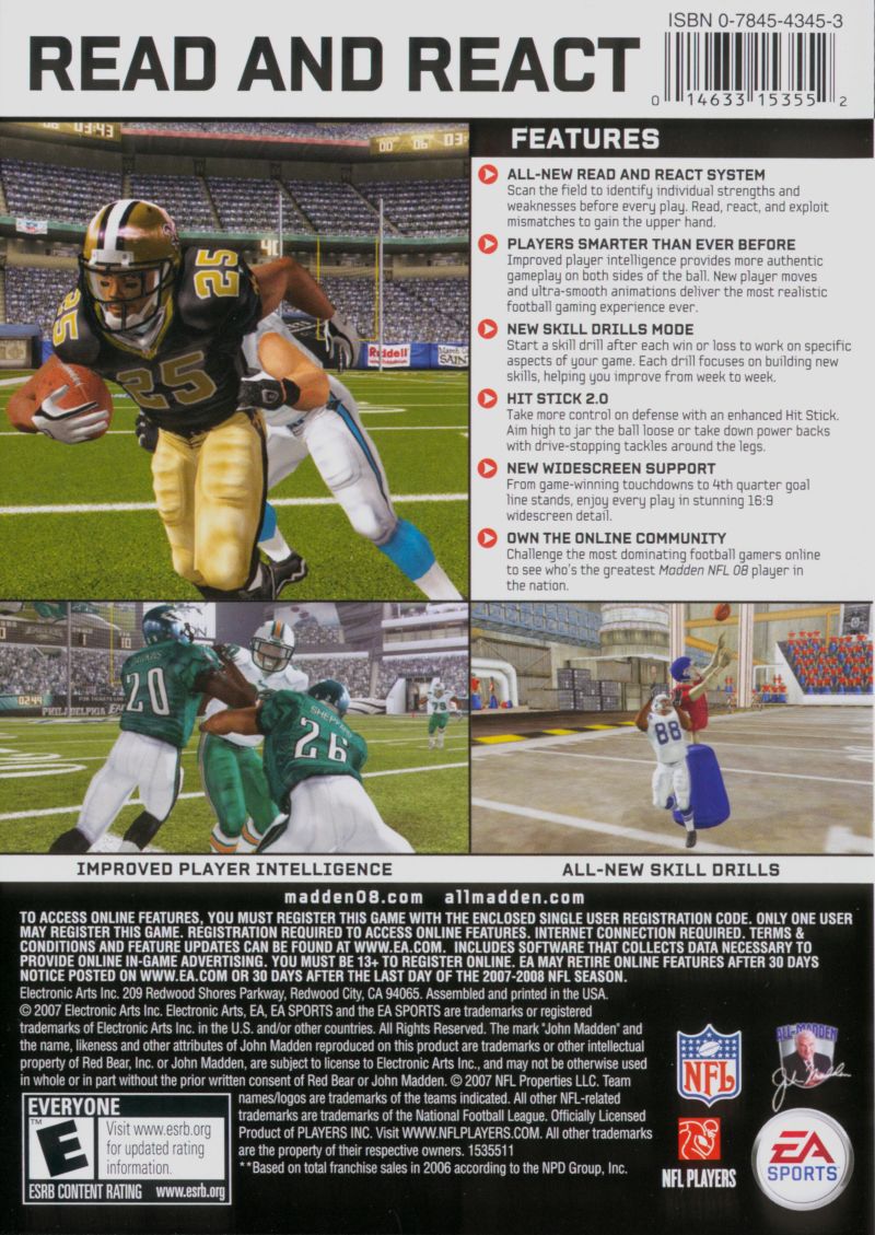 Madden NFL 08 Images - LaunchBox Games Database