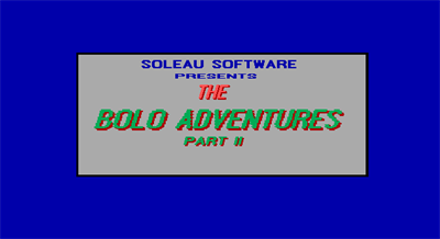 Bolo Adventures II - Screenshot - Game Title Image