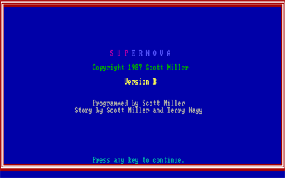 Supernova - Screenshot - Game Title Image