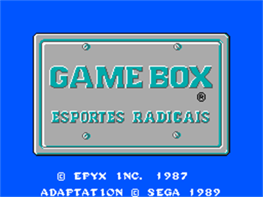 Game Box Série Esportes Radicais - Screenshot - Game Title Image