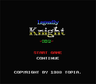 Legendly Knight - Screenshot - Game Title