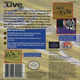 NBA Live 96 - Box - Back Image