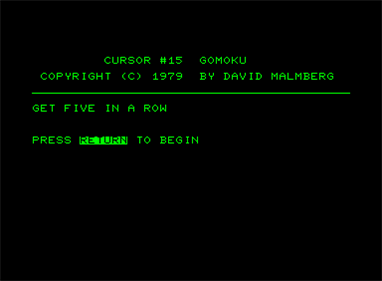 Gomoku - Screenshot - Game Title Image