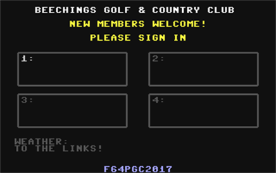 Beechings Golf & Country Club - Screenshot - Game Title Image
