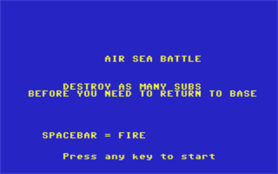 Air Sea Battle - Screenshot - Game Title Image