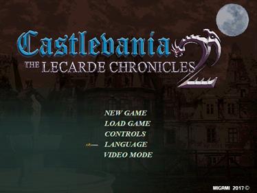 Castlevania: The Lecarde Chronicles 2 - Screenshot - Game Title Image