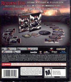 Resident Evil: Operation Raccoon City: Special Edition - Box - Back Image