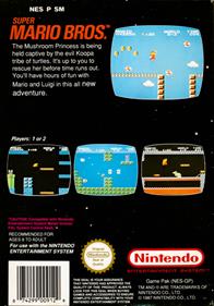 Super Mario Bros. - Box - Back Image