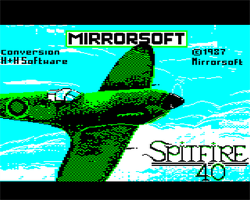 Spitfire 40 - Screenshot - Game Title Image