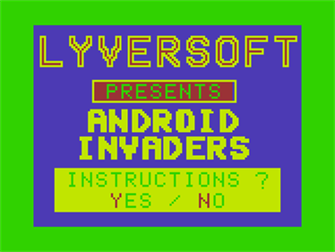 Android Invaders - Screenshot - Game Title Image