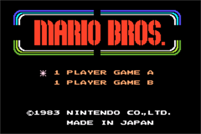 Famicom Mini 11: Mario Bros. - Screenshot - Game Title Image