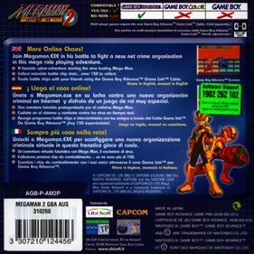 Mega Man Battle Network 2 - Box - Back Image