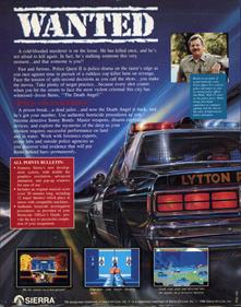Police Quest 2: The Vengeance - Box - Back Image