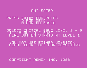 Anteater - Screenshot - Game Title Image