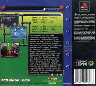 Mega Man X5 - Box - Back Image