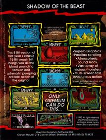 Shadow of the Beast  - Box - Back Image