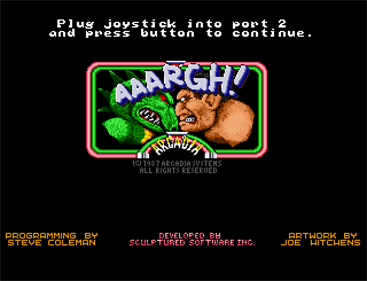 AAARGH! - Screenshot - Game Title