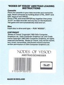 Nodes of Yesod - Box - Back Image