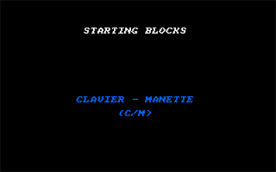 Starting Blocks - Screenshot - Game Title Image