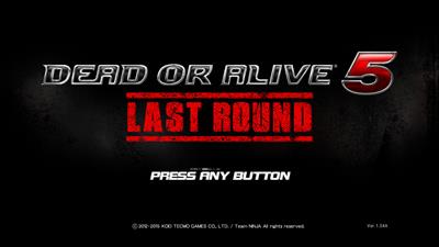 Dead or Alive 5: Last Round - Screenshot - Game Title Image