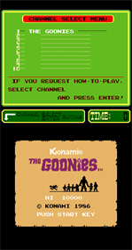 The Goonies - Screenshot - Game Title Image