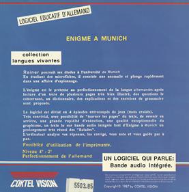 Enigme à Munich - Box - Back Image